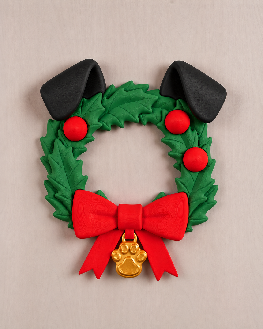 Julekrans m/hundeører
