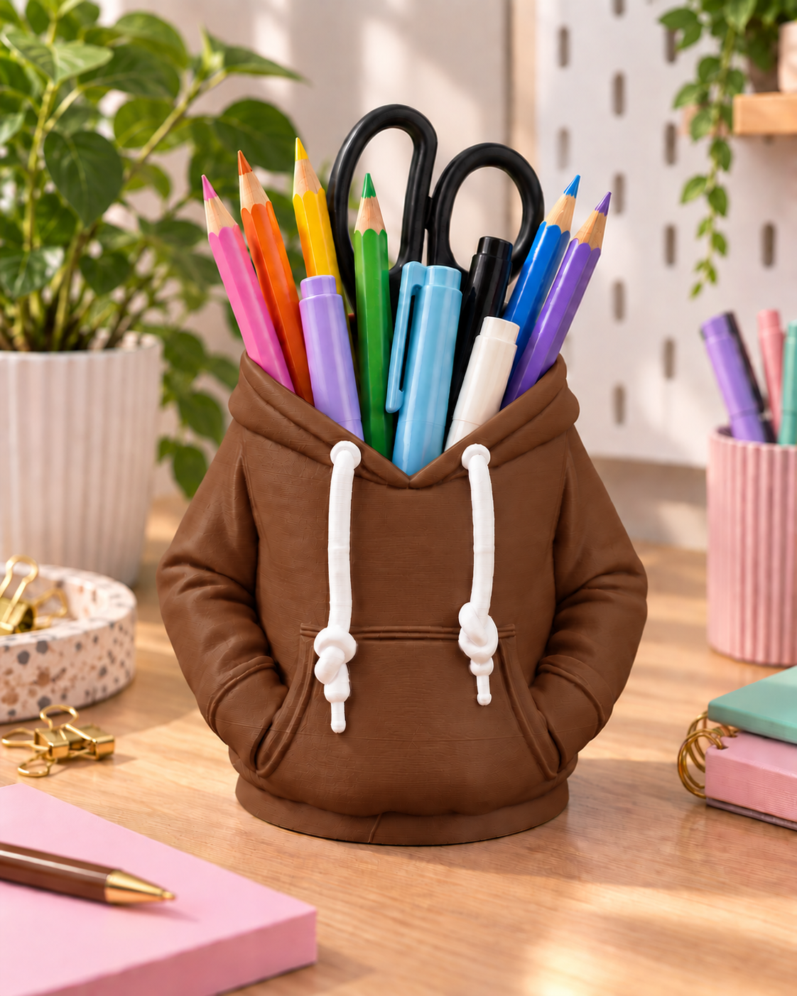 Hoodie penne- og sodavandsholder