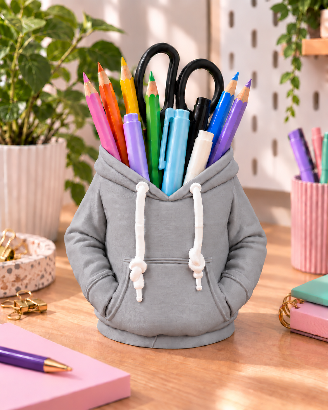 Hoodie penne- og sodavandsholder