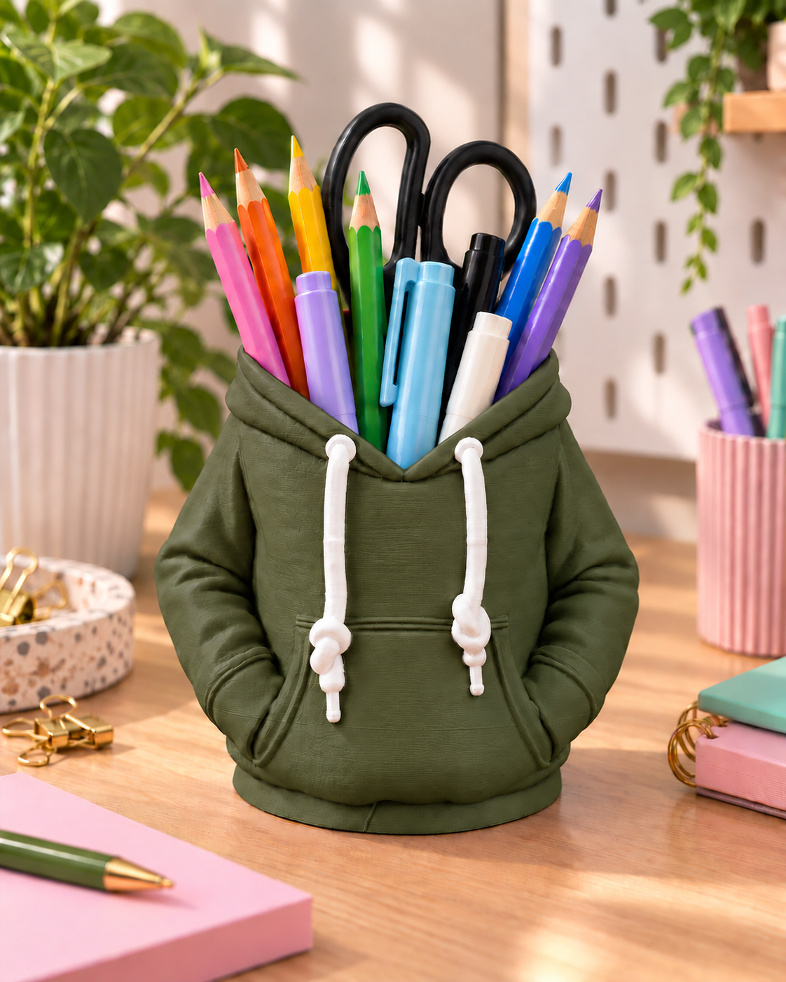 Hoodie penne- og sodavandsholder