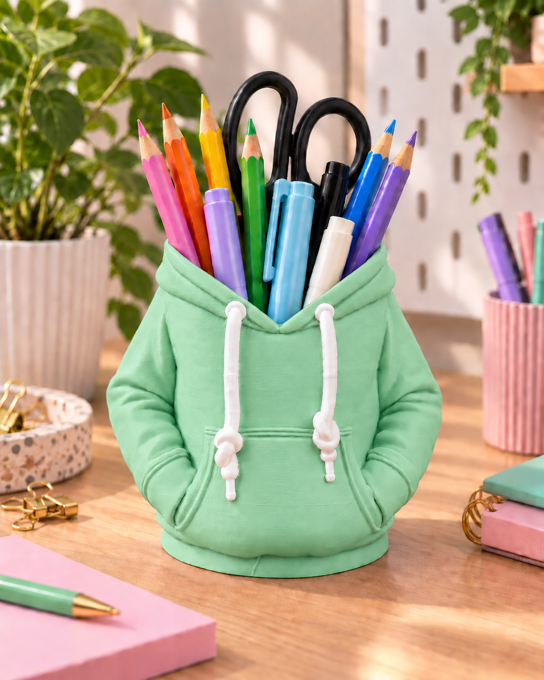 Hoodie penne- og sodavandsholder