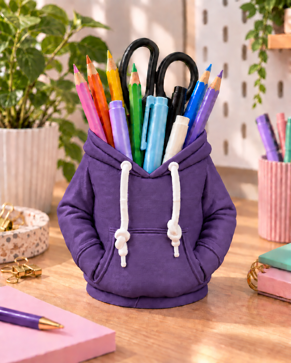 Hoodie penne- og sodavandsholder