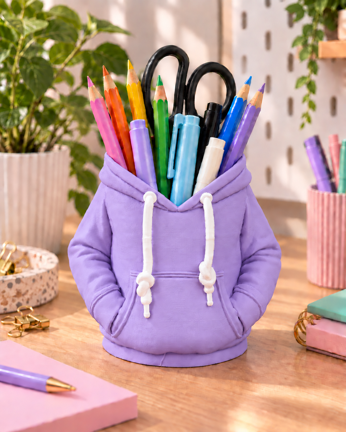Hoodie penne- og sodavandsholder