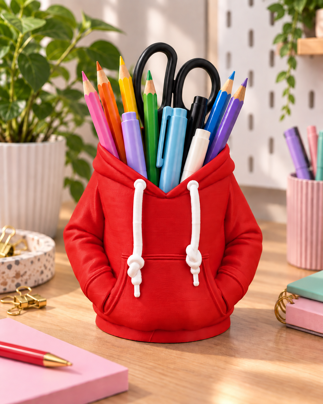 Hoodie penne- og sodavandsholder